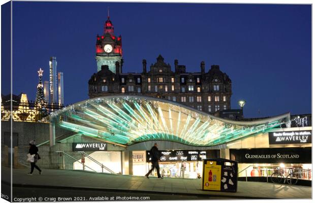 Waverley Bridge Edinburgh Canvas Print by Craig Brown