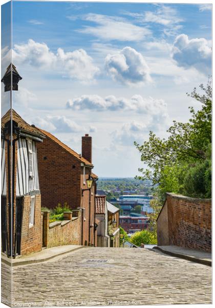 Old Town overlooking Lower Lincoln Canvas Print by Allan Bell