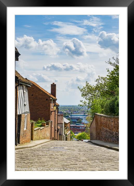 Old Town overlooking Lower Lincoln Framed Mounted Print by Allan Bell