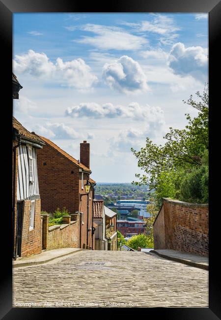Old Town overlooking Lower Lincoln Framed Print by Allan Bell