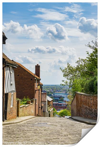 Old Town overlooking Lower Lincoln Print by Allan Bell