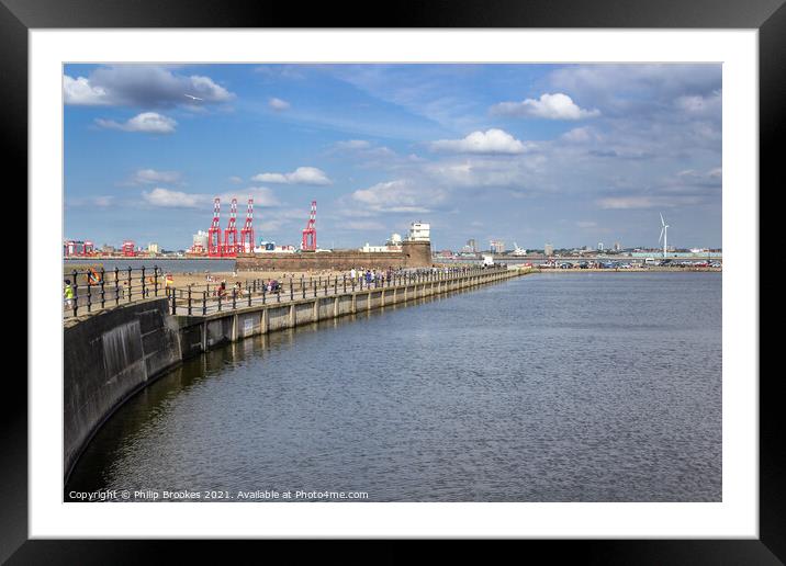 New Brighton Promenade Framed Mounted Print by Philip Brookes