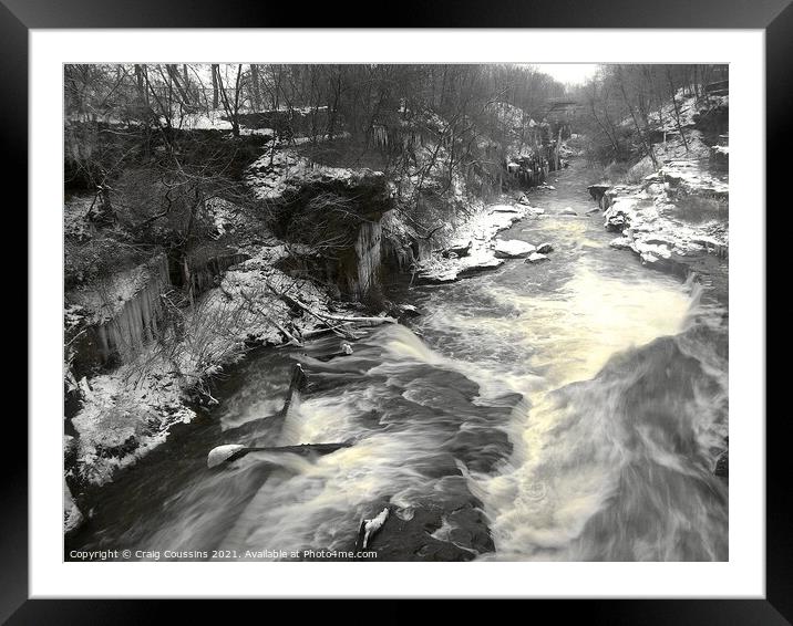River Torrents Framed Mounted Print by Wall Art by Craig Cusins