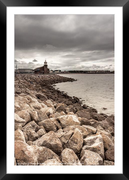 Morecambe Stone Jetty Framed Mounted Print by Philip Brookes