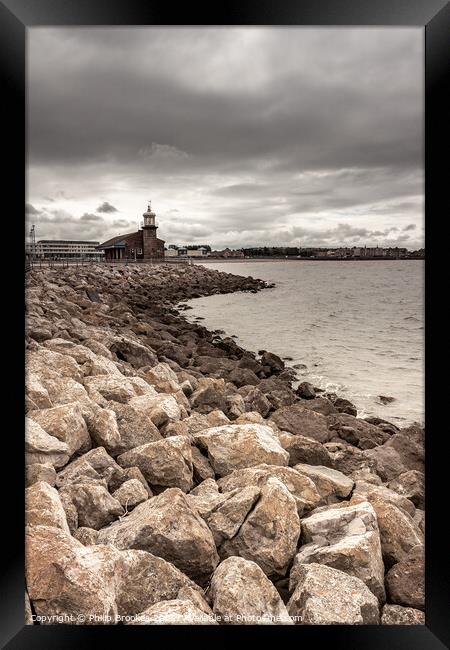 Morecambe Stone Jetty Framed Print by Philip Brookes