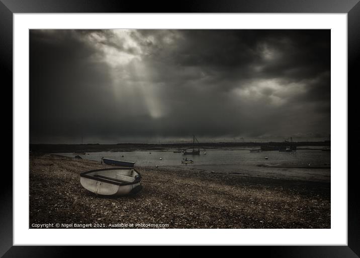 Rowing Ashore  Framed Mounted Print by Nigel Bangert