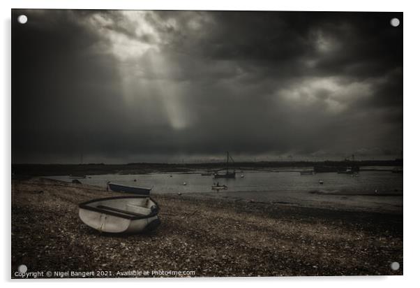 Rowing Ashore  Acrylic by Nigel Bangert