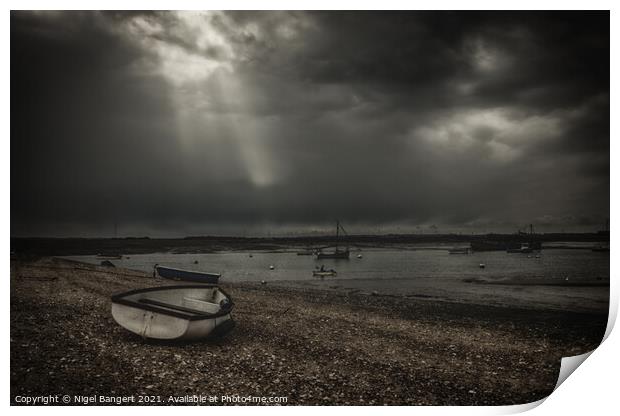 Rowing Ashore  Print by Nigel Bangert