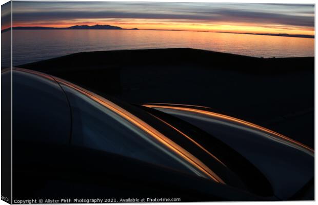 Evening reflection on car Canvas Print by Alister Firth Photography