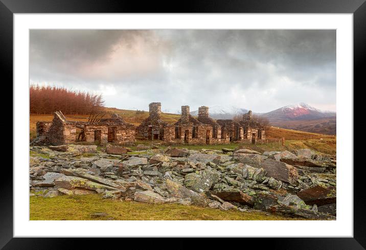Quarry Cottages - Capel Curig Framed Mounted Print by Rory Trappe