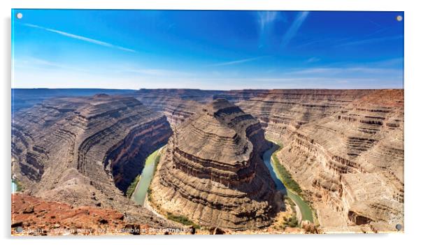 Great Goosenecks Rock Formation San Juan River Mexican Hat Utah Acrylic by William Perry