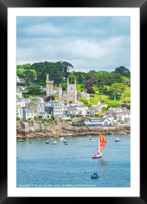 Fowey, Cornwall  Framed Mounted Print by Justin Foulkes