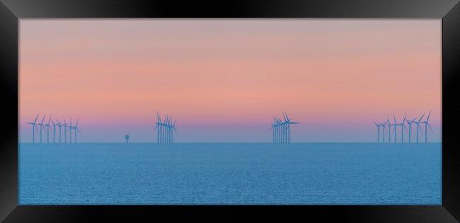 Sheringham Shoal offshore windfarm Framed Print by Andrew Sharpe