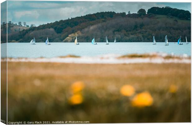 Sail boats at Carsington Waters in the Peak District Canvas Print by That Foto