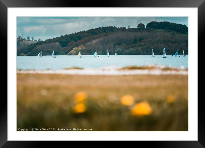Sail boats at Carsington Waters in the Peak District Framed Mounted Print by That Foto