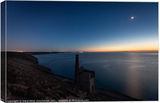 Wheal Coates nightscape Canvas Print by Daryl Peter Hutchinson