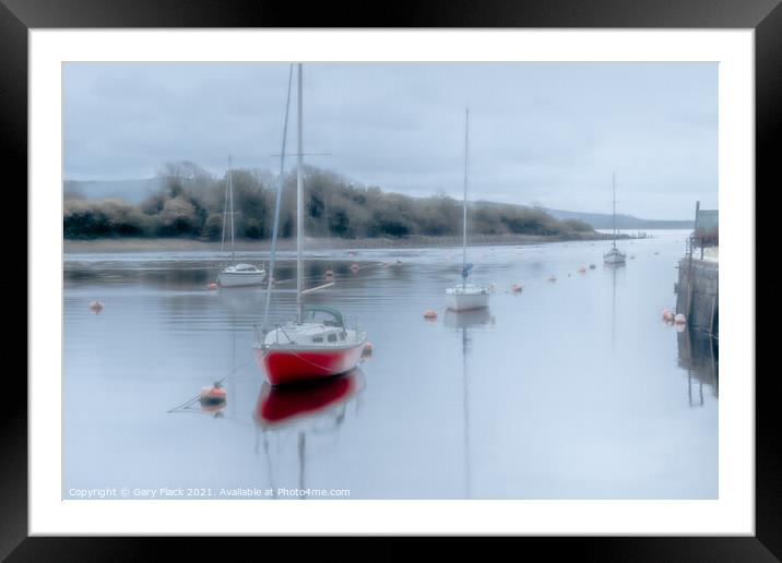 Porthmadog Boats in the harbour.  Framed Mounted Print by That Foto