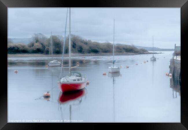 Porthmadog Boats in the harbour.  Framed Print by That Foto