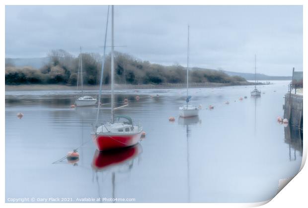 Porthmadog Boats in the harbour.  Print by That Foto