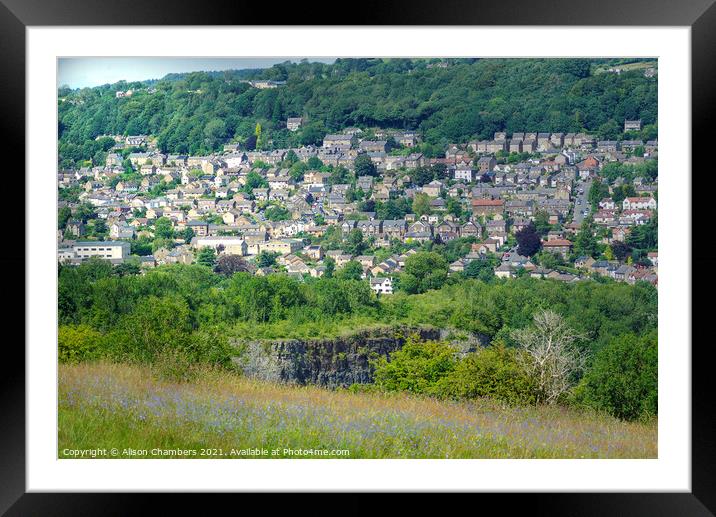 A View of Matlock Framed Mounted Print by Alison Chambers