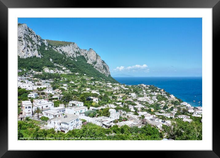 The Island of Capri Italy Framed Mounted Print by Diana Mower