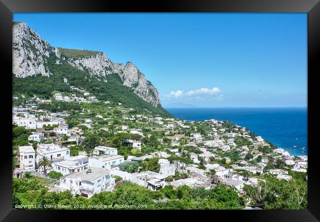 The Island of Capri Italy Framed Print by Diana Mower