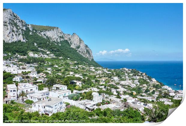 The Island of Capri Italy Print by Diana Mower