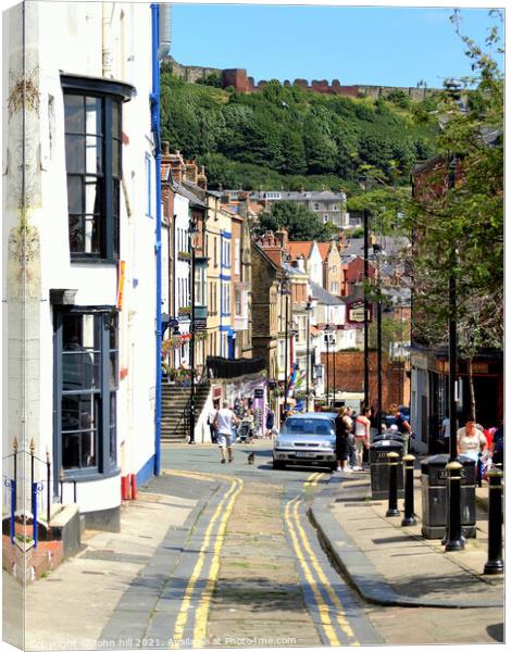 Merchant's row at Scarborough in Yorkshire, UK. Canvas Print by john hill