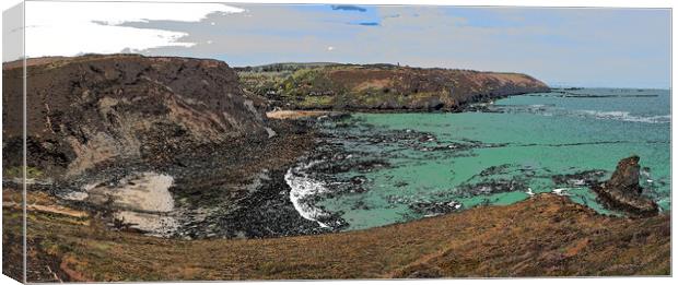 Cornwall sea and coast artistic panorama Canvas Print by mark humpage