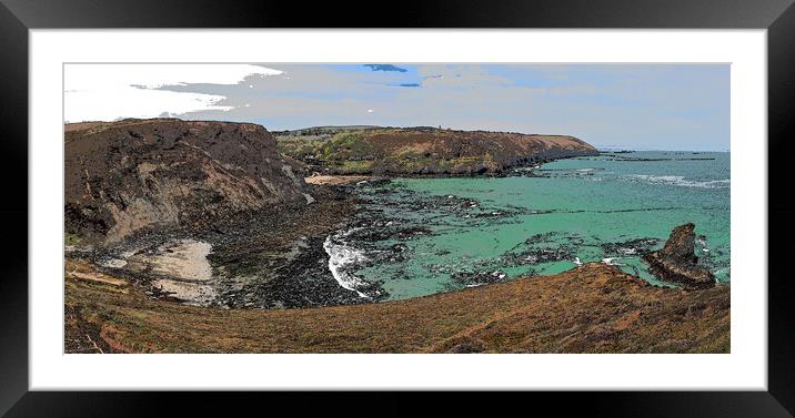 Cornwall sea and coast artistic panorama Framed Mounted Print by mark humpage