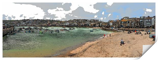 St Ives beach artistic Print by mark humpage