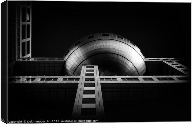 Modern architecture in Tokyo, Japan. Fuji TV build Canvas Print by Delphimages Art