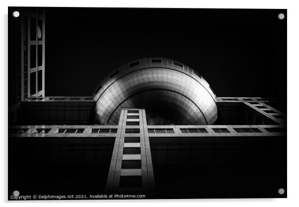 Modern architecture in Tokyo, Japan. Fuji TV build Acrylic by Delphimages Art