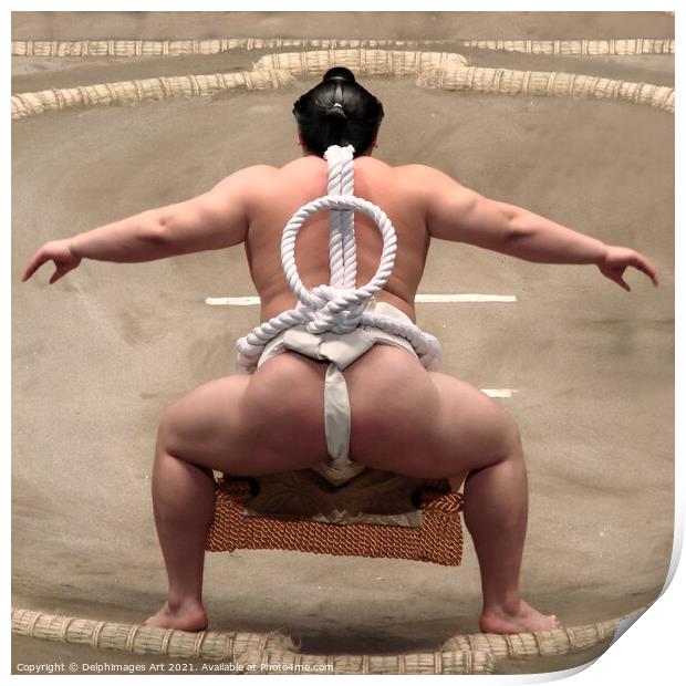 Yokozuna sumo wrestler  in Tokyo Japan Print by Delphimages Art