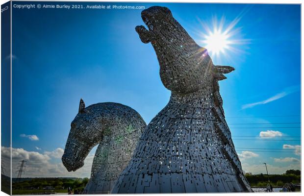The Kelpies Canvas Print by Aimie Burley