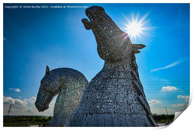 The Kelpies Print by Aimie Burley