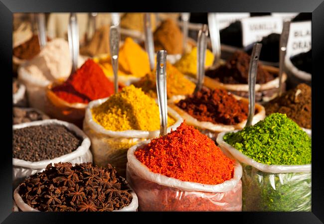 colourful spices Framed Print by peter schickert
