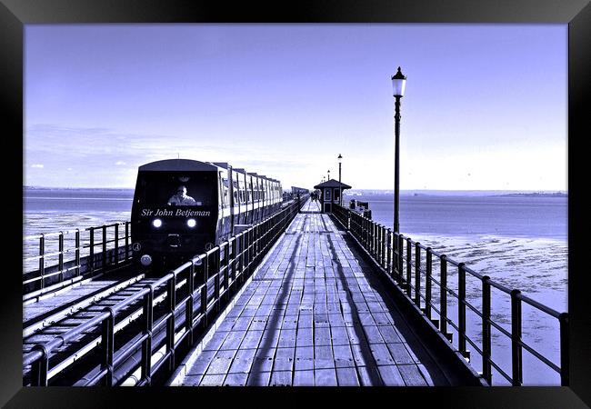 Nostalgic Train Ride on Southend Pier Framed Print by Andy Evans Photos