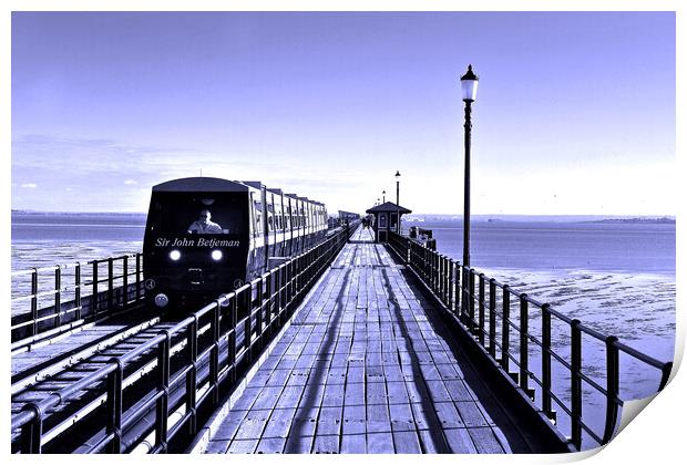 Nostalgic Train Ride on Southend Pier Print by Andy Evans Photos