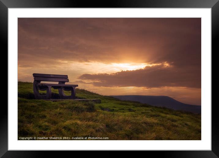 Pendle Hill from Weets Framed Mounted Print by Heather Sheldrick