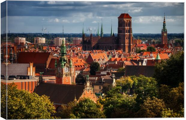 Old Town of Gdansk in Poland Canvas Print by Artur Bogacki