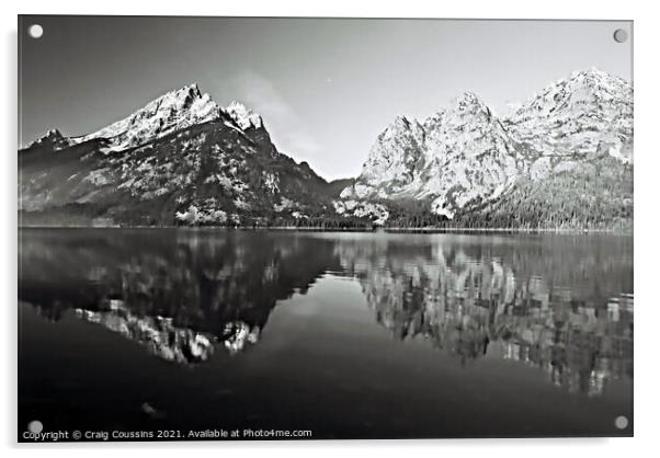 Mountain Lake Reflection Acrylic by Wall Art by Craig Cusins