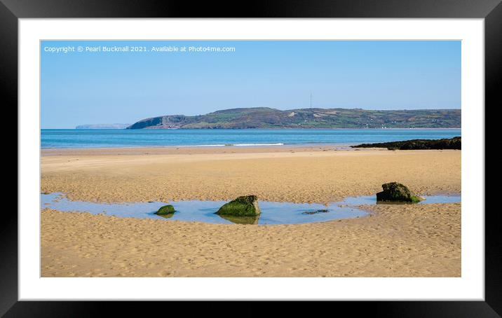  Tide Pool on Benllech Beach Anglesey Framed Mounted Print by Pearl Bucknall