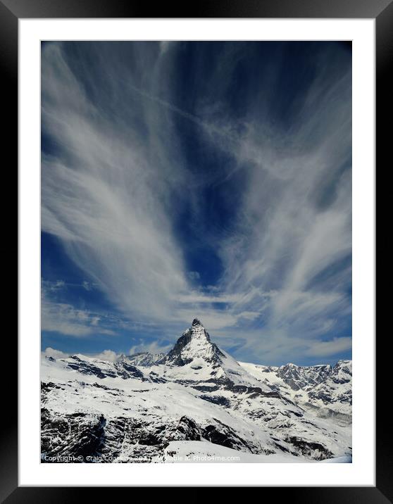 Matterhorn Sky  Framed Mounted Print by Wall Art by Craig Cusins
