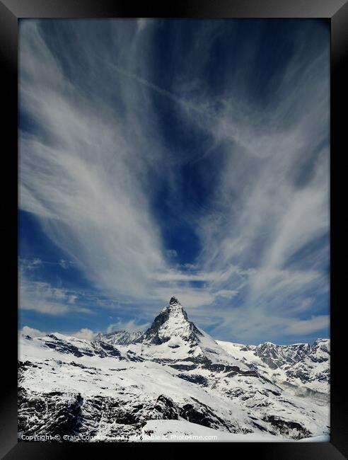 Matterhorn Sky  Framed Print by Wall Art by Craig Cusins