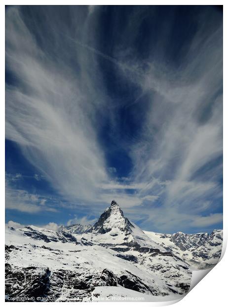 Matterhorn Sky  Print by Wall Art by Craig Cusins