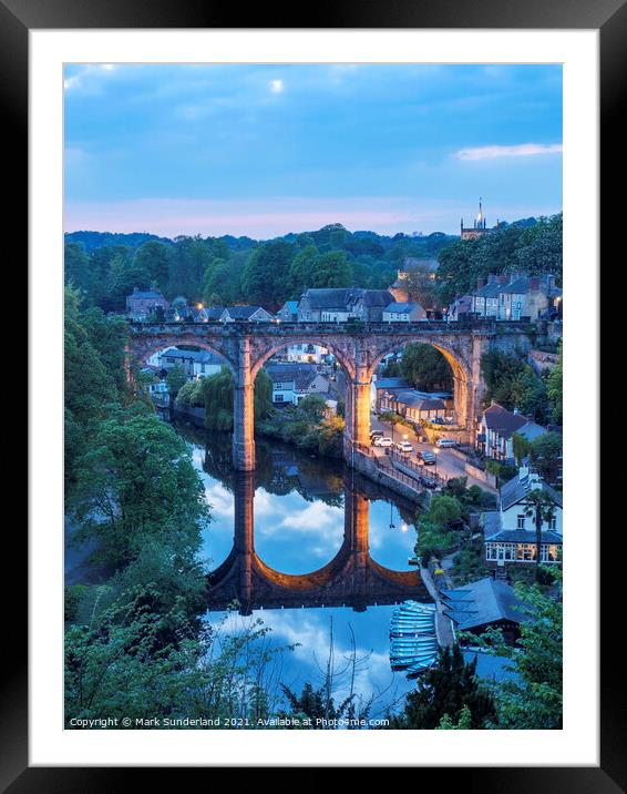 Railway Viaduct at Knaresborough Framed Mounted Print by Mark Sunderland