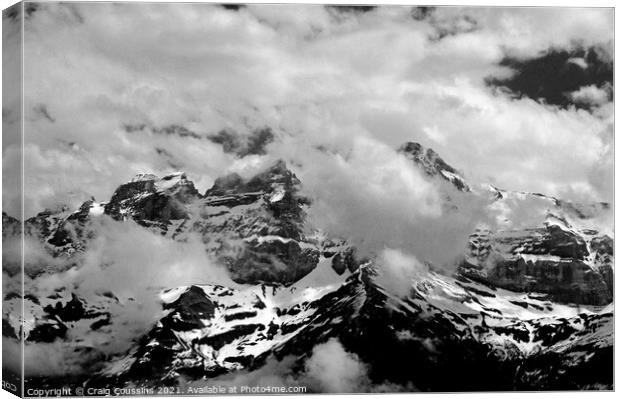 Mountain Clouds Canvas Print by Wall Art by Craig Cusins