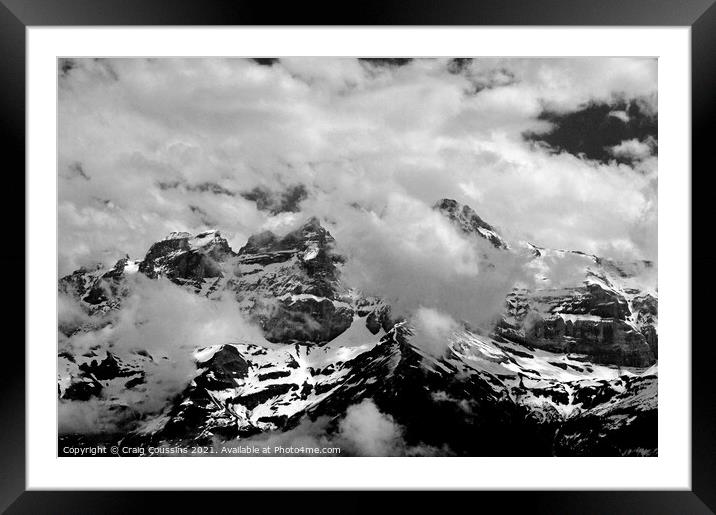 Mountain Clouds Framed Mounted Print by Wall Art by Craig Cusins