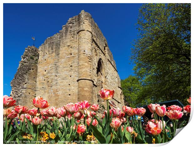 The Kings Tower at Knaresborough Castle Print by Mark Sunderland